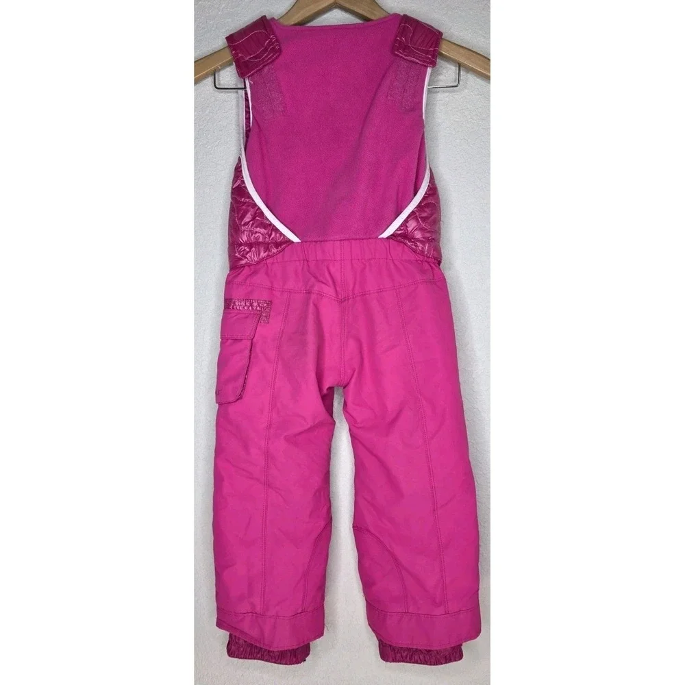 OBERMEYER SNOWBOARD‎ SNOW Ski  PANTS WARM PINK FLEECE GIRLS 4 Winter Suit Adjust